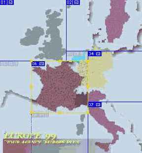 Изображение разрезано на восемь фрагментов